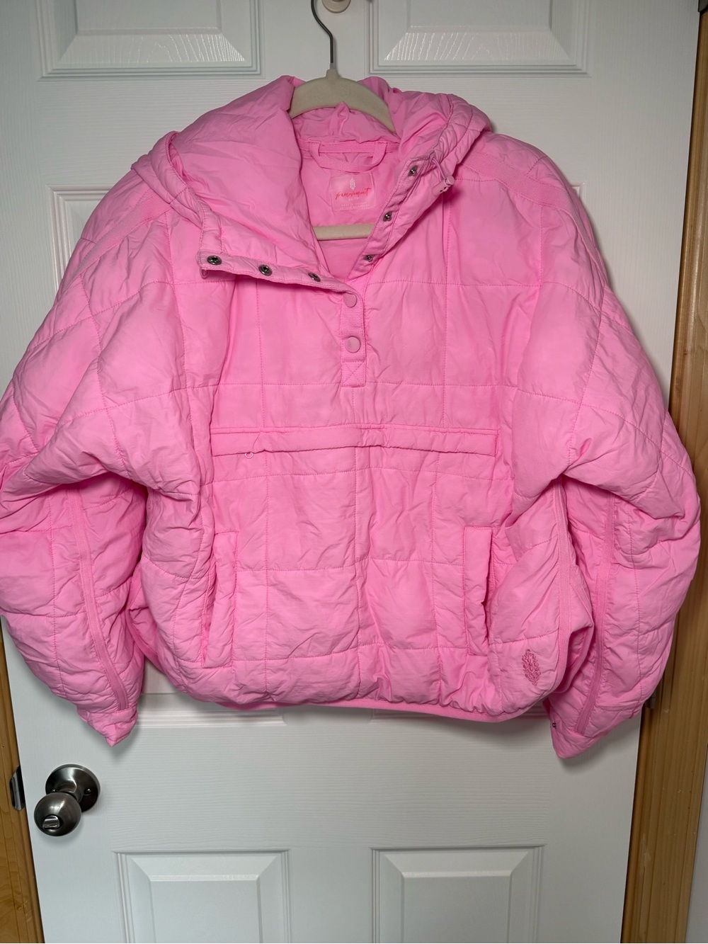 Free People Movement Pippa Packable Pullover Bubblegum Pink